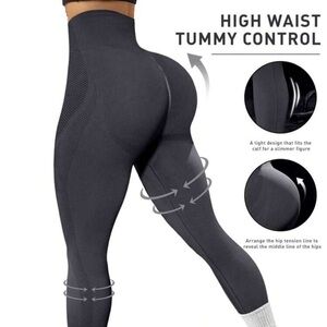 Gray High-Waisted Leggings